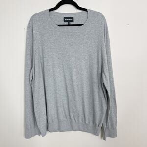 New Bonobos Slim Fit Cotton Crew Neck Sweater XXLarge Heather Gray Lightweight